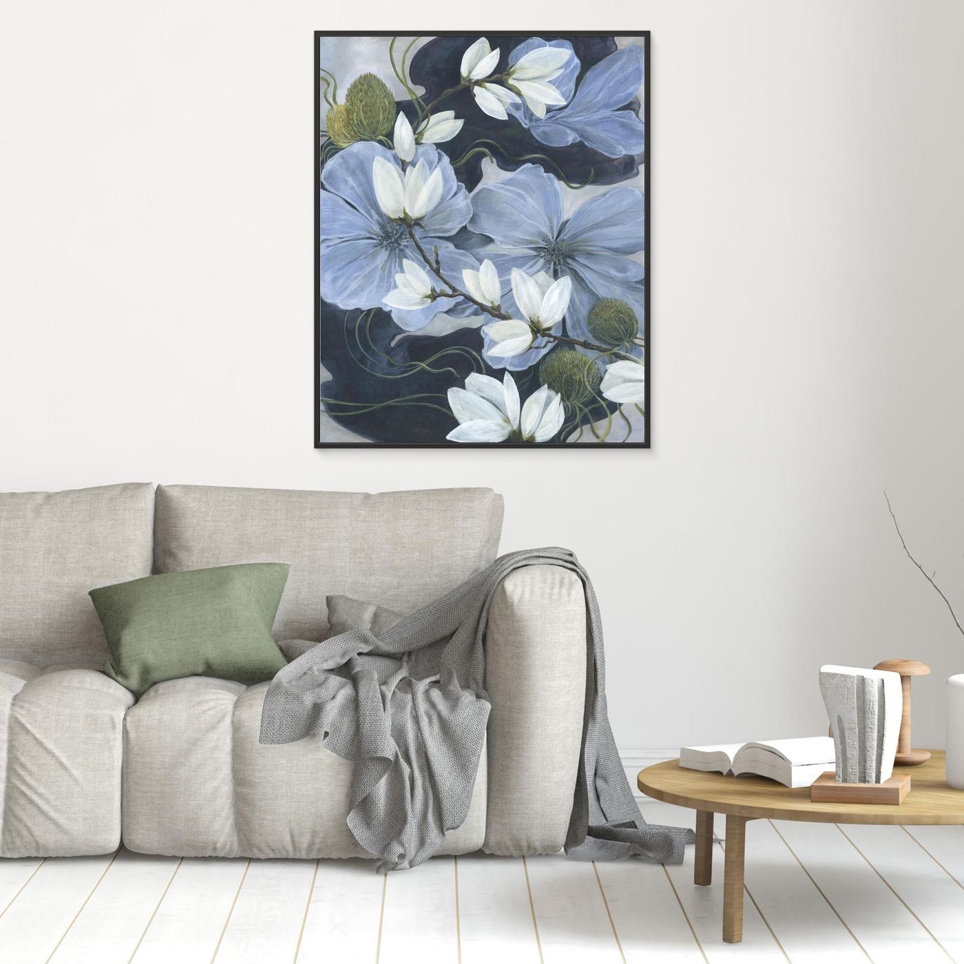 Blue Blossoms -Canvas print