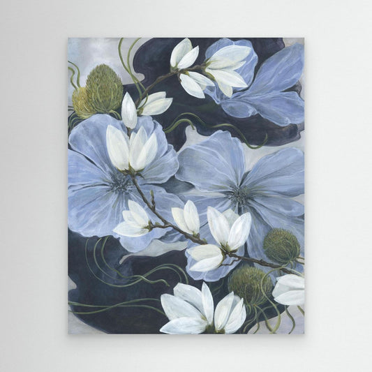 Blue Blossoms -Canvas print