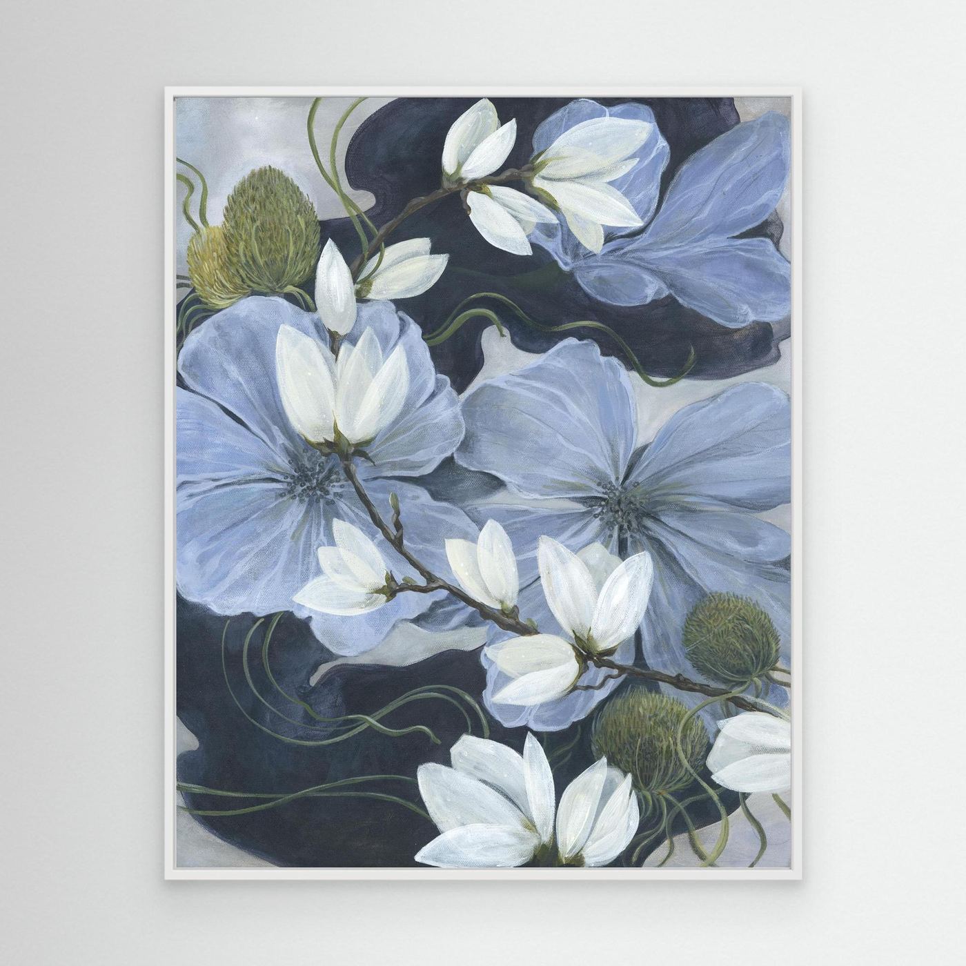 Blue Blossoms -Canvas print