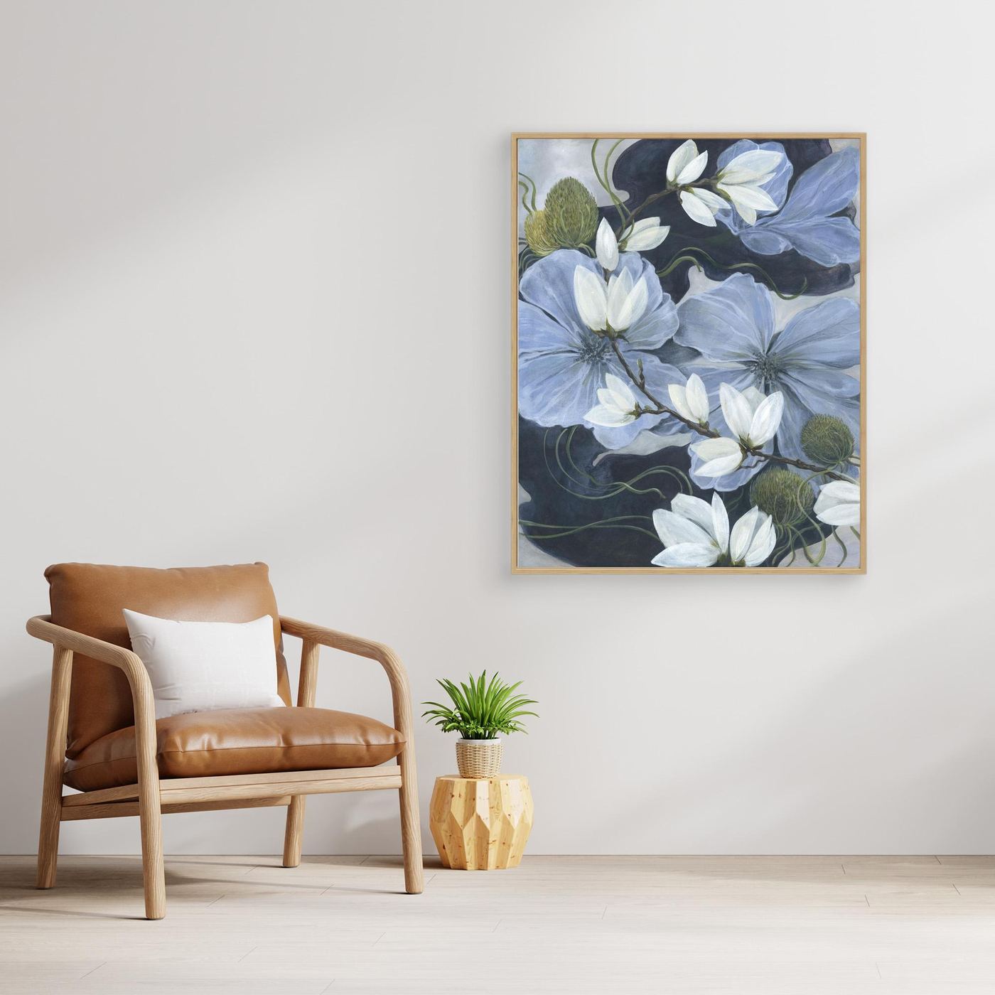 Blue Blossoms -Canvas print