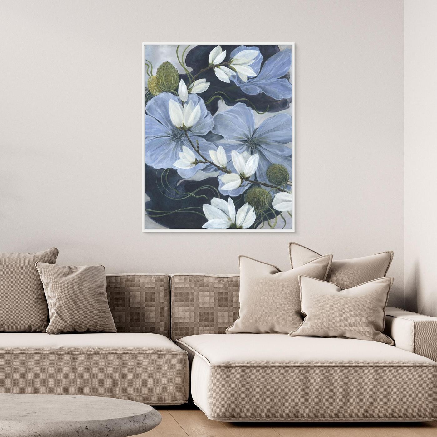 Blue Blossoms -Canvas print