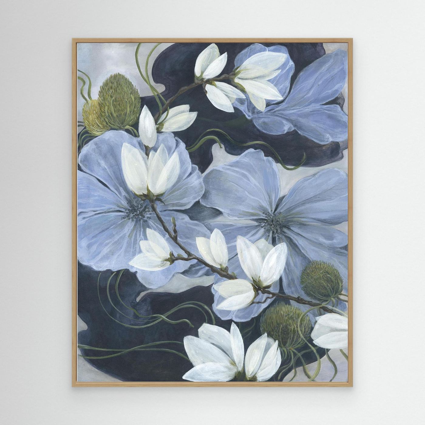 Blue Blossoms -Canvas print